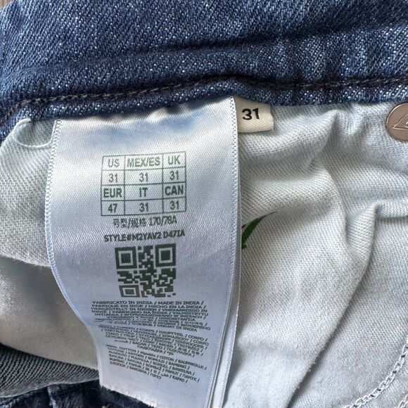 Guess Men's Blue Distressed Denim Raw Hem Shorts Jorts Size 31 - Picture 4 of 6